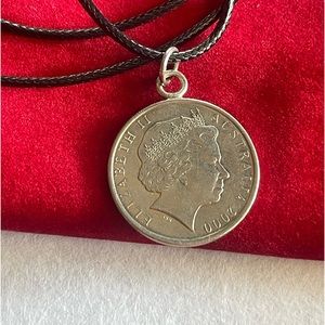 Totally unique Australia coin pendant necklace